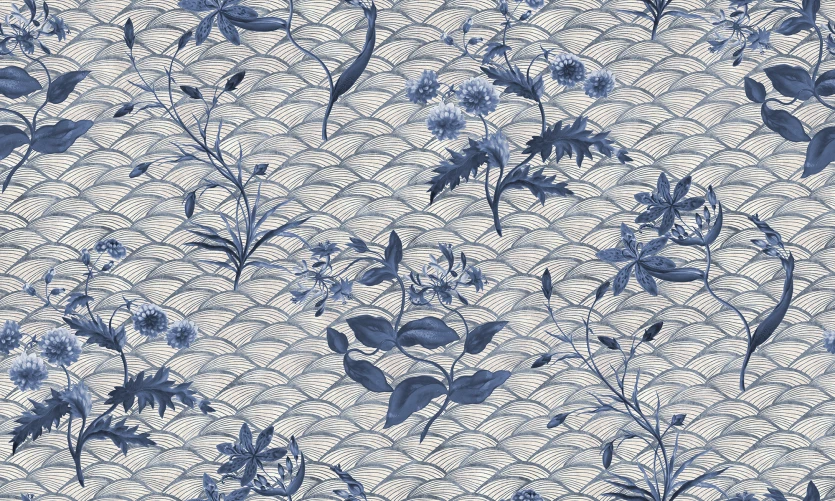 Floral Ripple Blue