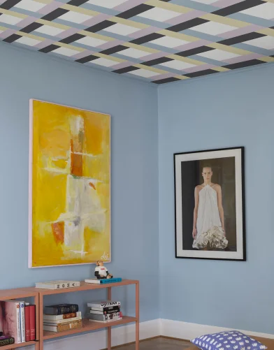 Kleurrijk maximalistisch behang op maat