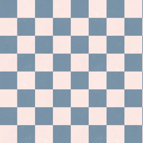 Blue and pink checkered wall mural