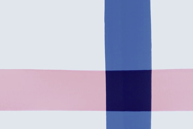 Papier peint maximaliste bleu et rose