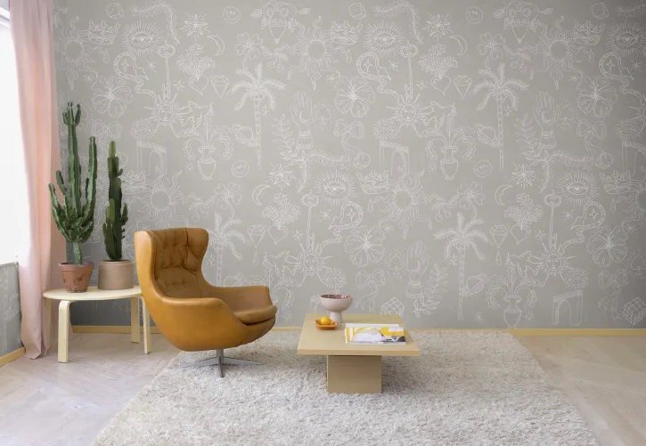 Doodle pattern wallpaper design