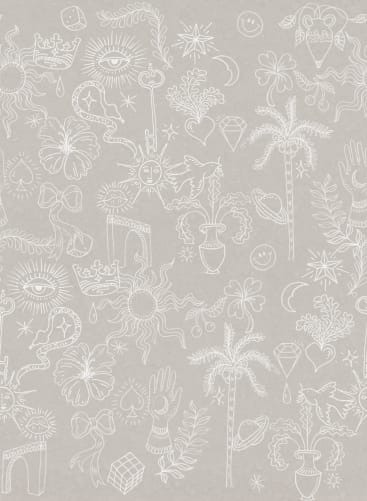 Doodle pattern wallpaper design