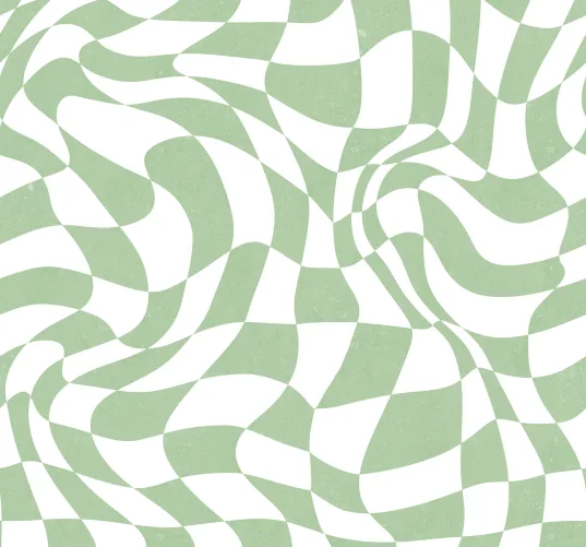 Green checkered maximalist wallpaper