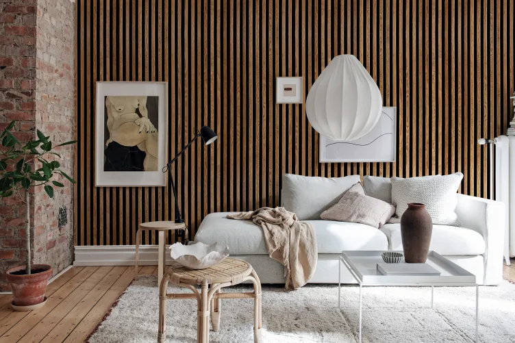 Vertical wood wall panels
