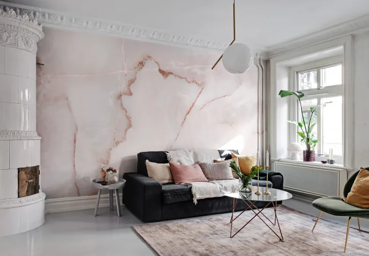 A pink stone pattern
