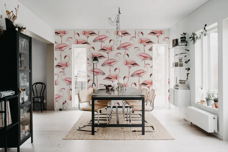 A Flamingo Fiesta in Pastel Tones