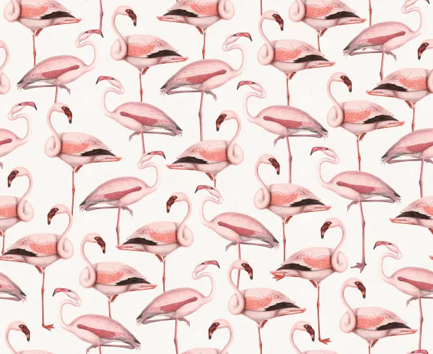 A Flamingo Fiesta in Pastel Tones