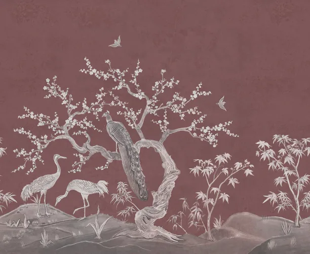 Graceful Birds and Blossoming Branches