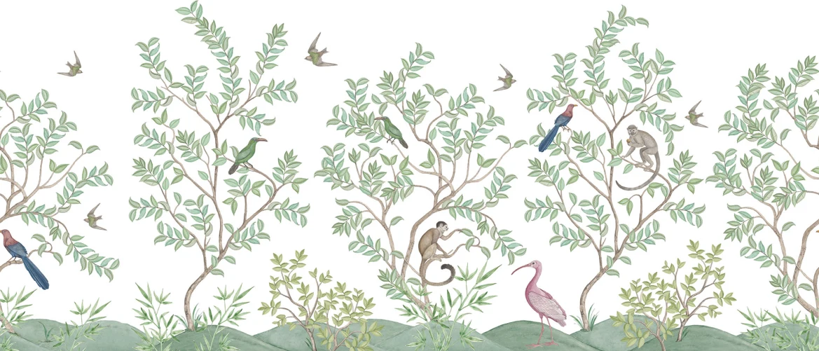 Gedurfd op chinoiserie geïnspireerd ontwerp