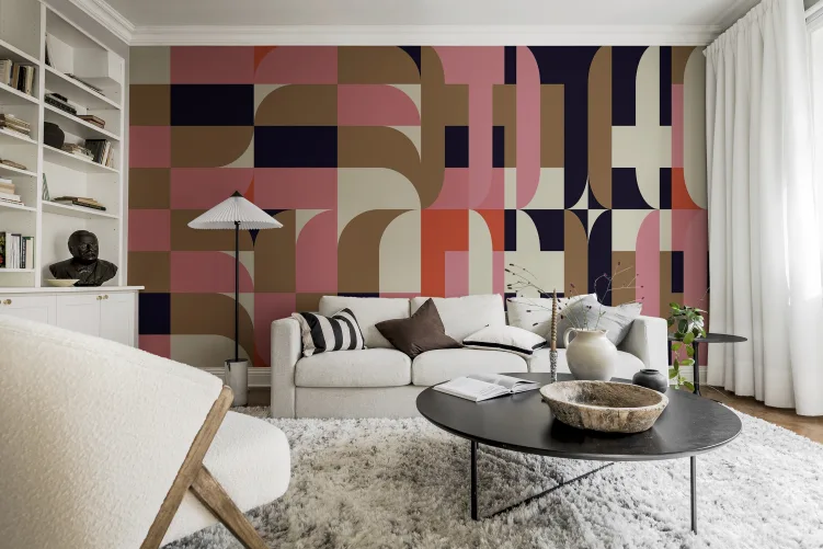 Eleganza giocosa con opere d'arte a mosaico pastello