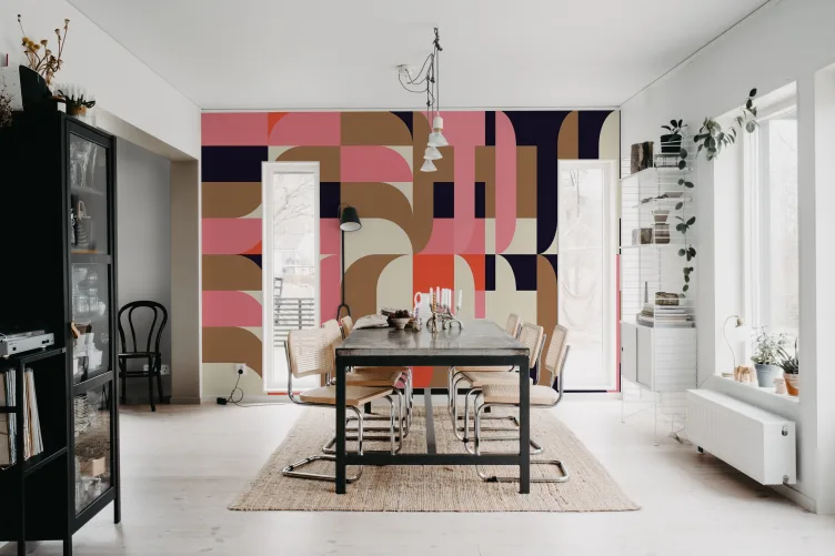 Eleganza giocosa con opere d'arte a mosaico pastello