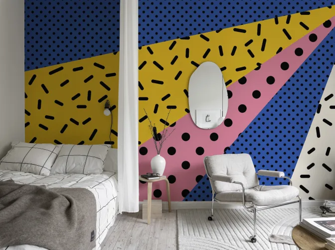 Nostalgic Pop Art with Polka Dots