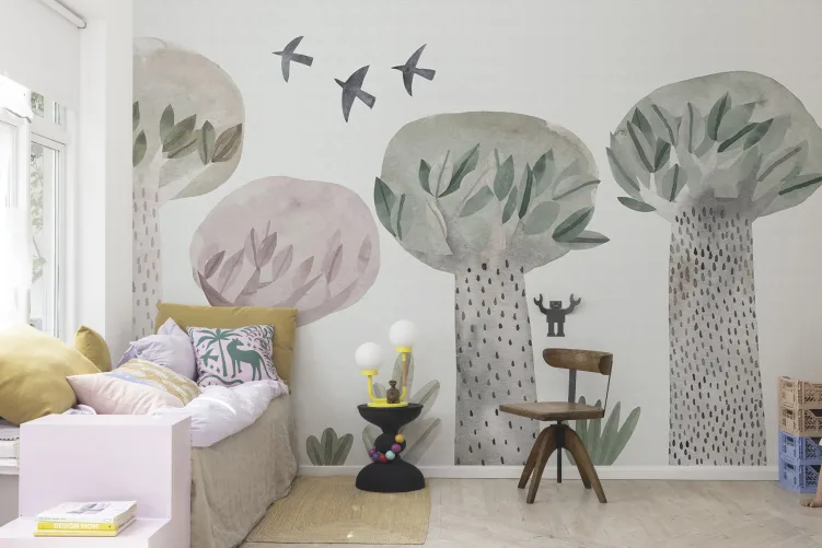 Gentle Trees in Dreamy Hues