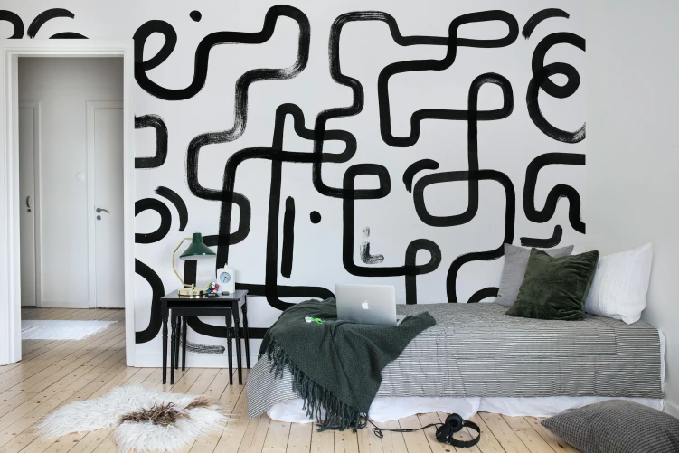 Penseelstreken op een canvas