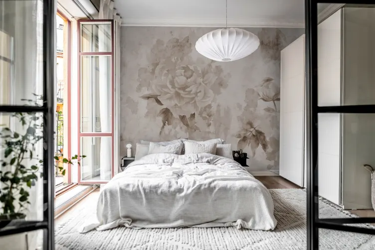 Floral Elegance in Sepia Tones