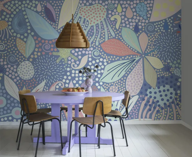 Botanical Mosaic Blue