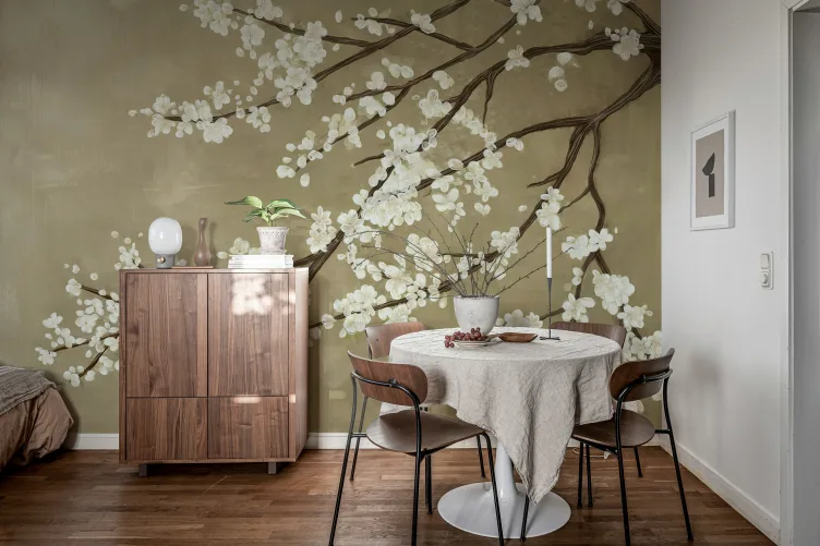 Beige Cherry Elegance