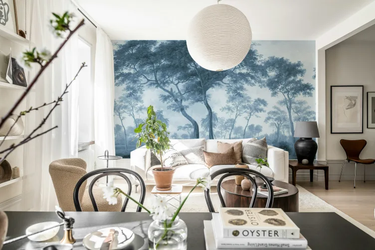 Vintage Blue Forest