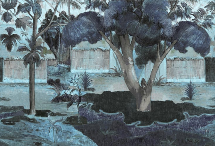 Scène bleue tranquille