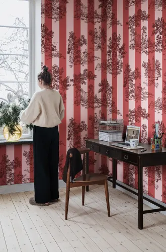 Raspberry Toile Joy