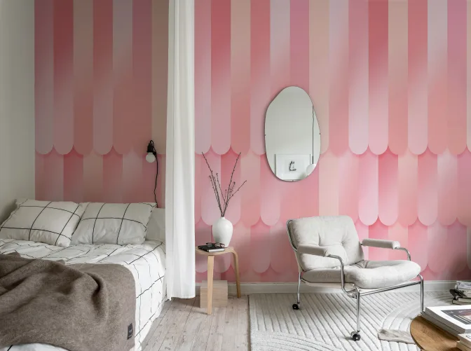 Rayures roses ludiques