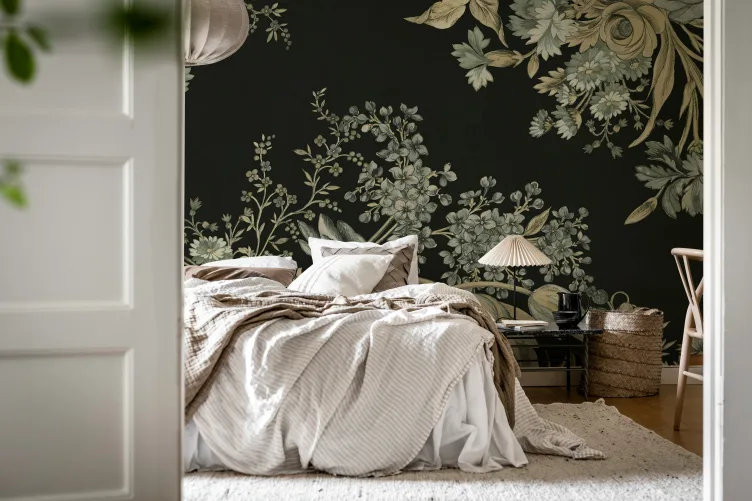 Dramatic Black Florals