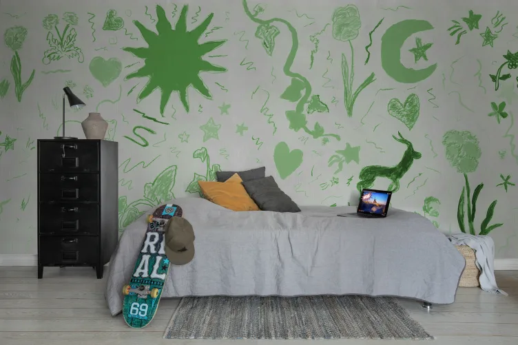 Rebel Walls x John-John: Chroma's Enchanted Green