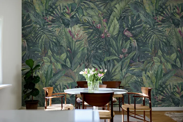 Explore a Tranquil Jungle with Elegant Birds