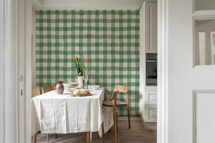 Timeless Elegance with Green Gingham