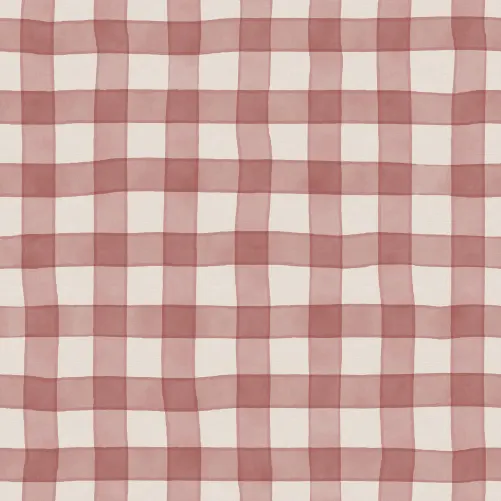 Classic Gingham Charm i fet rød farge