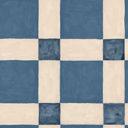 Claim Your Space with Timeless Blue Checks
