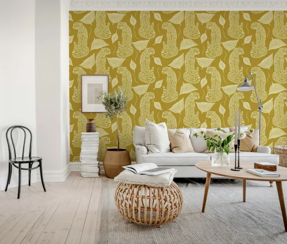 Unveil Your Wild Side with Whimsy Leopard Wallpaper