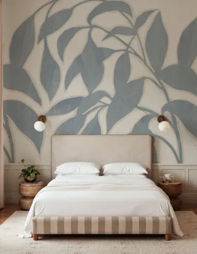 Blaue Blatt Eleganz