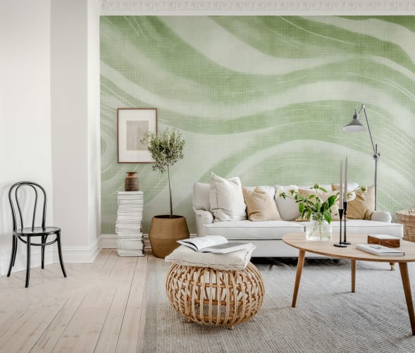 Flowing Green Waves of Serenity