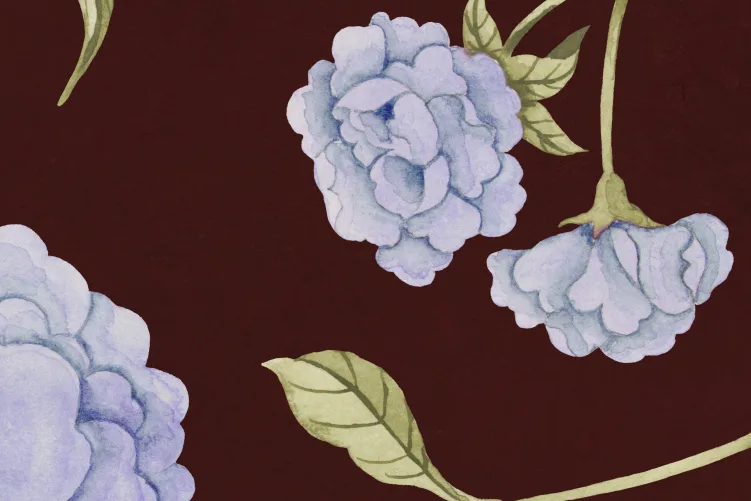 Burgundy Peony Elegance