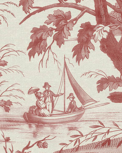 Invite History with Verdant Toile in Red