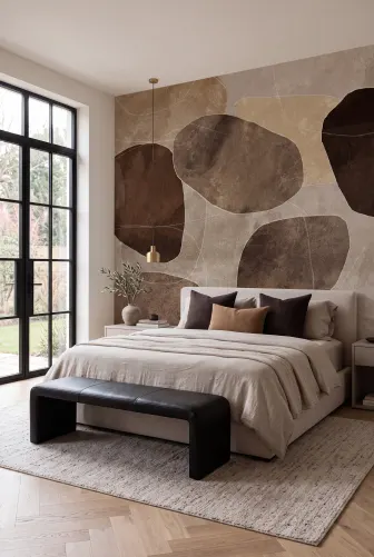 Embrace Earth's Tones with Geometric Flair