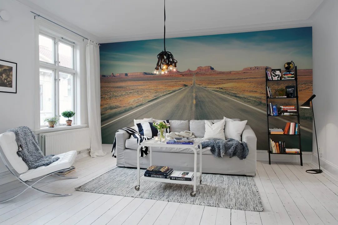 Road wall mural