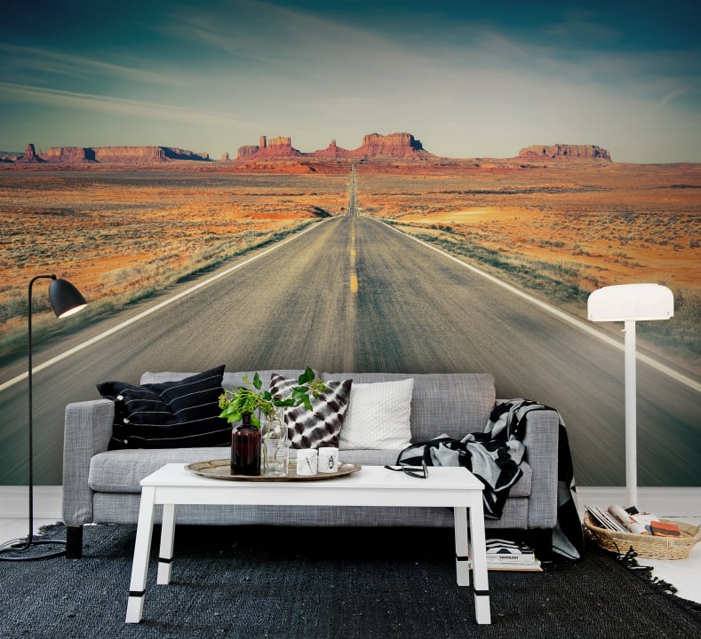 Road wall mural