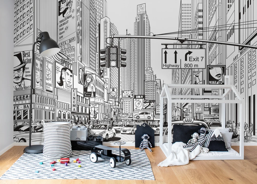 Graphic New York ilustrat tapet de desene animate