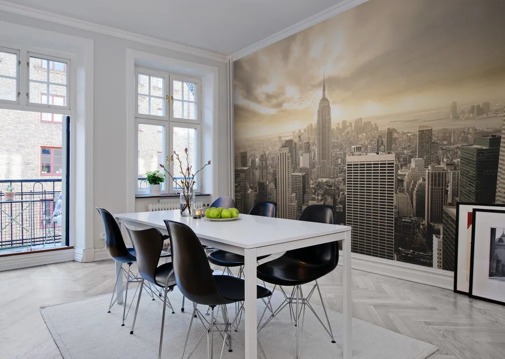 Murale avec vue sur New York