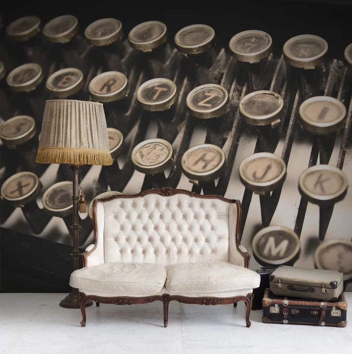 Letters on wallpaper