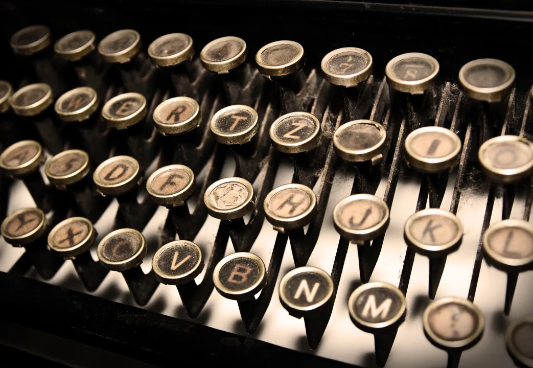 Letters on wallpaper