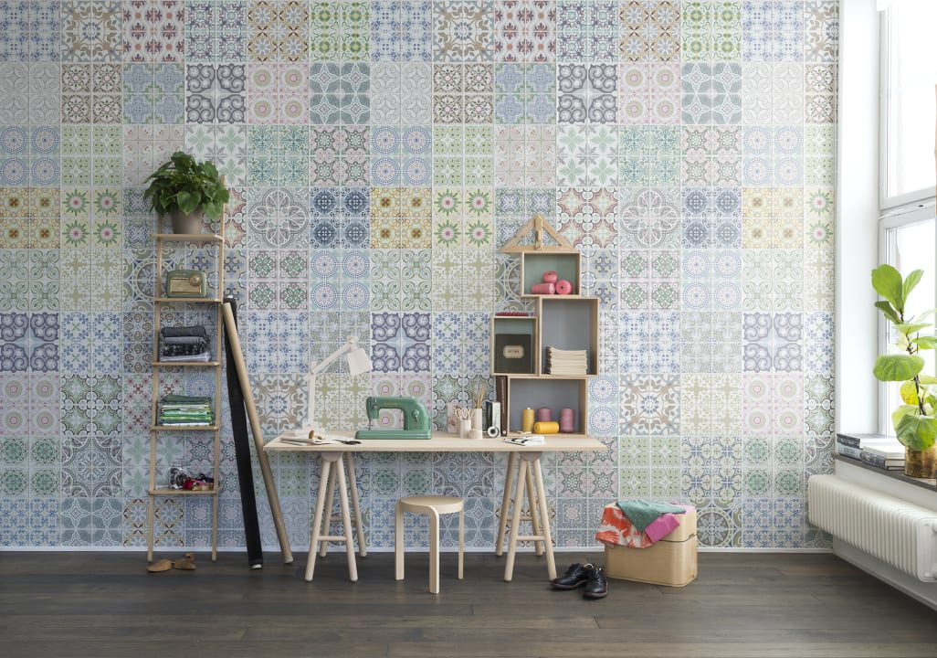 Papier peint en carreaux de Marrakech pour la cuisine ou d'autres espaces