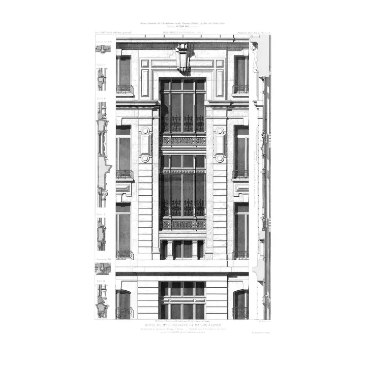 Dessin de façade d'époque