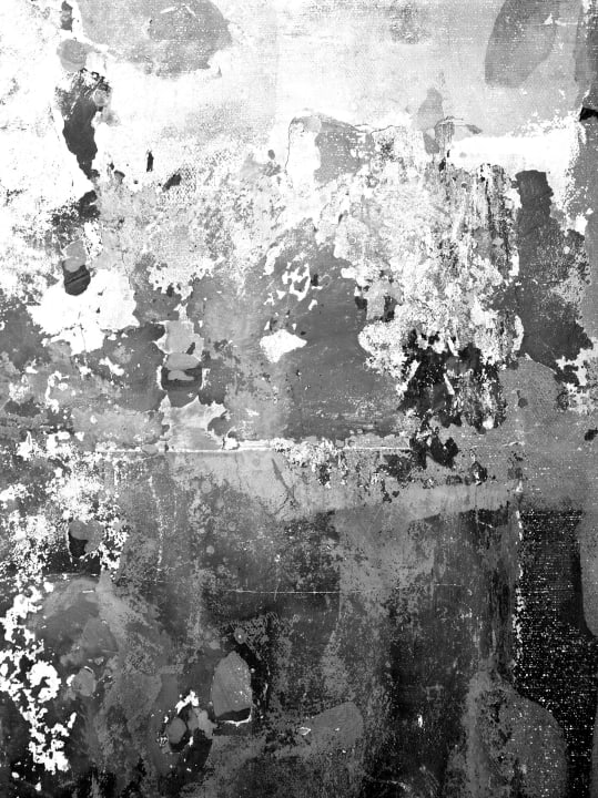 Peinture murale usée au charbon de bois