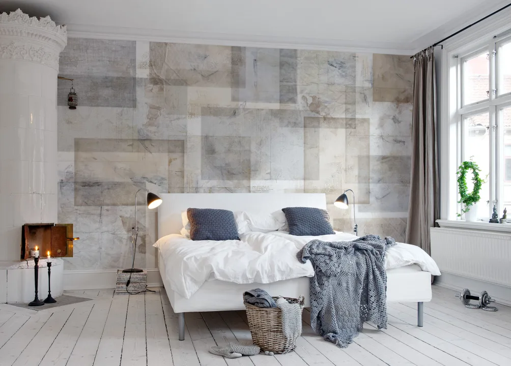 Sheer paper sheets behang