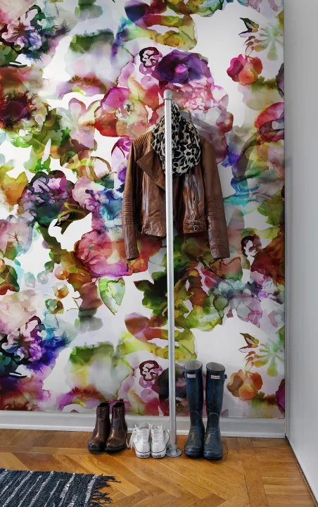 Multicolored aquarelle wall mural