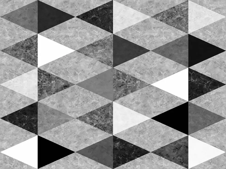 Eine geometrische Tapete mit Marmor-Look
