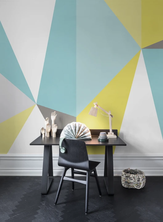 Ein sanftes geometrisches Tapeten-Design für Ihre Wände